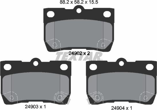 Textar 2490201 - Kit pastiglie freno, Freno a disco www.autoricambit.com