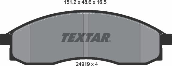 Textar 2491901 - Kit pastiglie freno, Freno a disco www.autoricambit.com