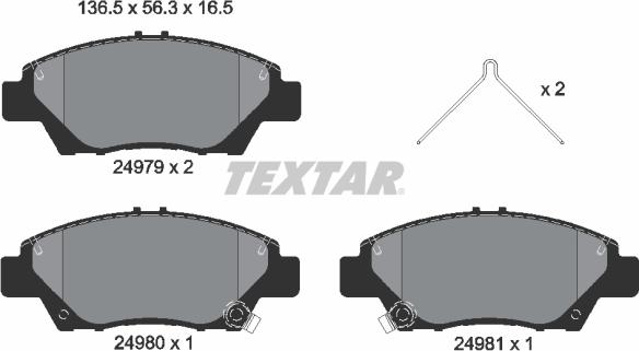 Textar 2497901 - Kit pastiglie freno, Freno a disco www.autoricambit.com