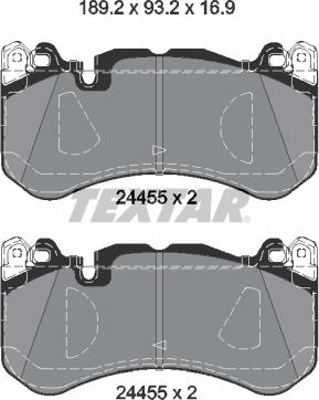 Textar 2445505 - Kit pastiglie freno, Freno a disco www.autoricambit.com