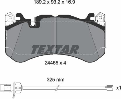 Textar 2445501 - Kit pastiglie freno, Freno a disco www.autoricambit.com