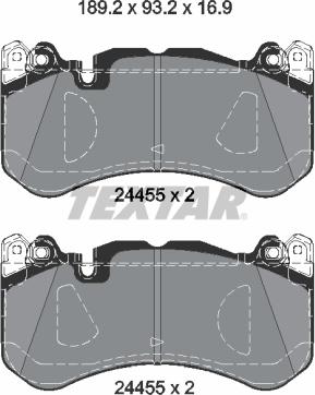 Textar 2445503 - Kit pastiglie freno, Freno a disco www.autoricambit.com