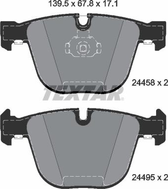 Textar 2445801 - Kit pastiglie freno, Freno a disco www.autoricambit.com