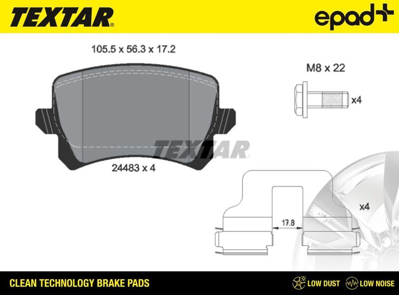 Textar 2448301CP - Kit pastiglie freno, Freno a disco www.autoricambit.com