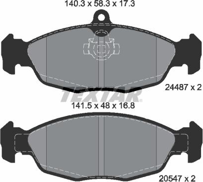 Textar 2448701 - Kit pastiglie freno, Freno a disco www.autoricambit.com