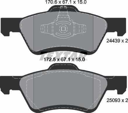 Textar 2443901 - Kit pastiglie freno, Freno a disco www.autoricambit.com