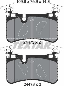 Textar 2447301 - Kit pastiglie freno, Freno a disco www.autoricambit.com