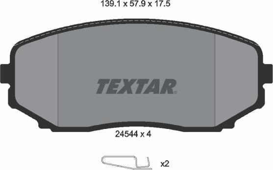 Textar 2454401 - Kit pastiglie freno, Freno a disco www.autoricambit.com