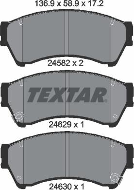 Textar 2458206 - Kit pastiglie freno, Freno a disco www.autoricambit.com