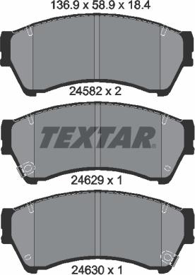 Textar 2458202 - Kit pastiglie freno, Freno a disco www.autoricambit.com