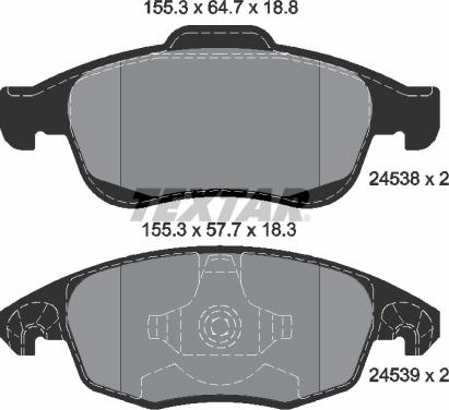 Textar 2453801 - Kit pastiglie freno, Freno a disco www.autoricambit.com