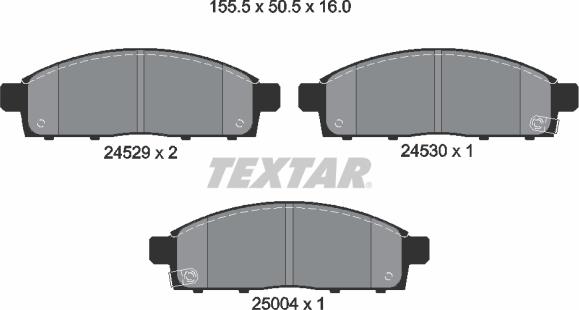 Textar 2452905 - Kit pastiglie freno, Freno a disco www.autoricambit.com