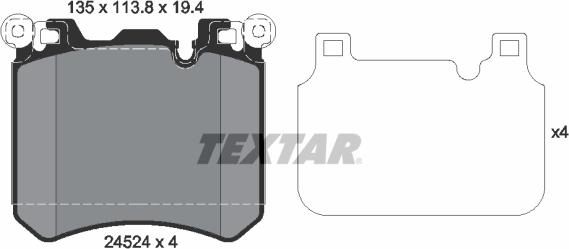 Textar 2452401 - Kit pastiglie freno, Freno a disco www.autoricambit.com