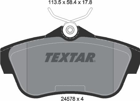 Textar 2457803 - Kit pastiglie freno, Freno a disco www.autoricambit.com