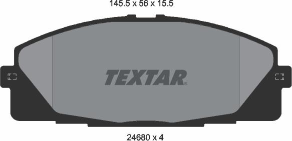 Textar 2468001 - Kit pastiglie freno, Freno a disco www.autoricambit.com