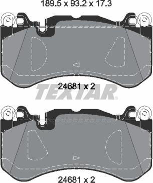 Textar 2468105 - Kit pastiglie freno, Freno a disco www.autoricambit.com