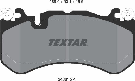 Textar 2468101 - Kit pastiglie freno, Freno a disco www.autoricambit.com