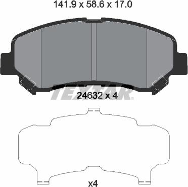 Textar 2463201 - Kit pastiglie freno, Freno a disco www.autoricambit.com