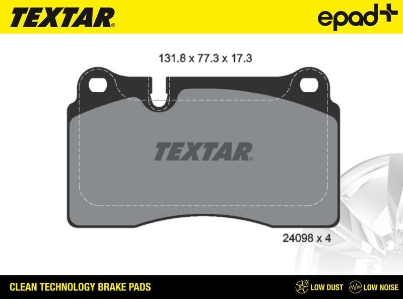 Textar 2409801CP - Kit pastiglie freno, Freno a disco www.autoricambit.com