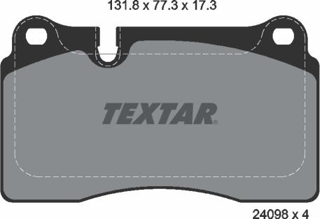 Textar 2409801 - Kit pastiglie freno, Freno a disco www.autoricambit.com