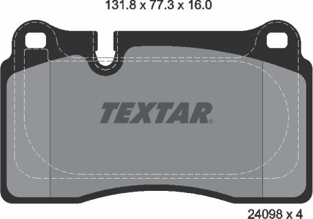 Textar 2409803 - Kit pastiglie freno, Freno a disco www.autoricambit.com