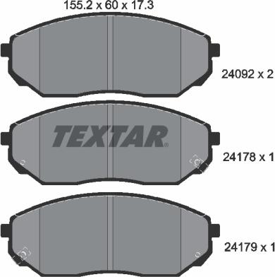 Textar 2409201 - Kit pastiglie freno, Freno a disco www.autoricambit.com