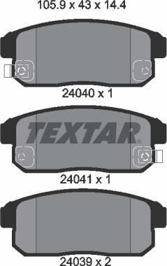 Textar 2404001 - Kit pastiglie freno, Freno a disco www.autoricambit.com