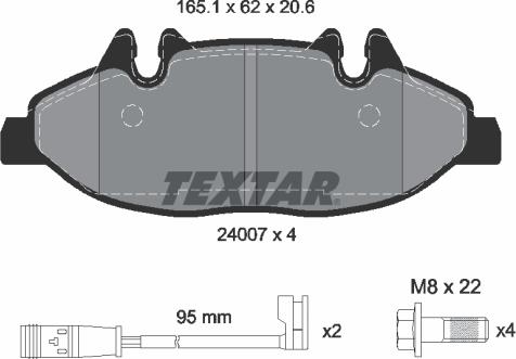 Textar 2400701 - Kit pastiglie freno, Freno a disco www.autoricambit.com