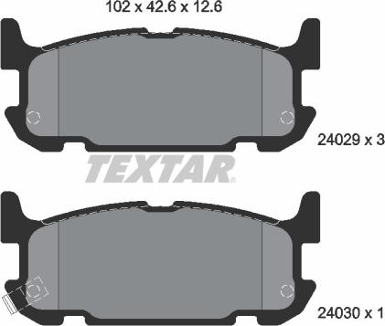 Textar 2402901 - Kit pastiglie freno, Freno a disco www.autoricambit.com