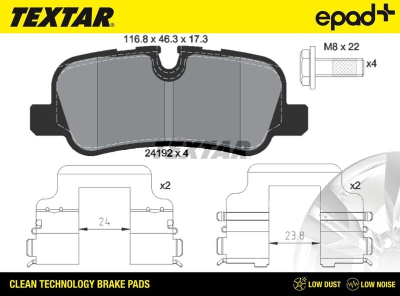 Textar 2419204CP - Kit pastiglie freno, Freno a disco www.autoricambit.com