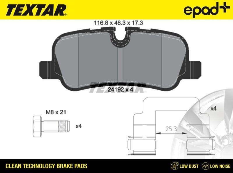 Textar 2419201CP - Kit pastiglie freno, Freno a disco www.autoricambit.com