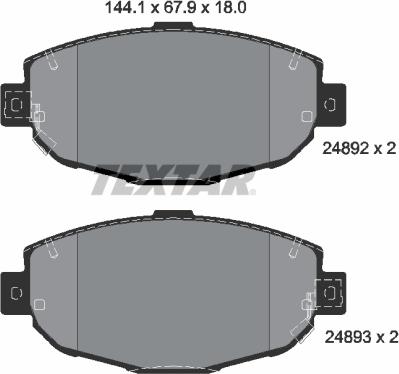 Textar 2489201 - Kit pastiglie freno, Freno a disco www.autoricambit.com