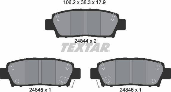 Textar 2484401 - Kit pastiglie freno, Freno a disco www.autoricambit.com