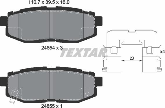 Textar 2485401 - Kit pastiglie freno, Freno a disco www.autoricambit.com