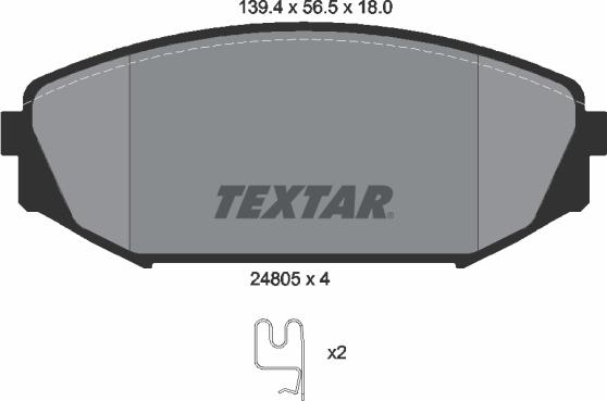 Textar 2480501 - Kit pastiglie freno, Freno a disco www.autoricambit.com