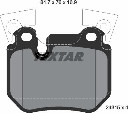 Textar 2431501 - Kit pastiglie freno, Freno a disco www.autoricambit.com