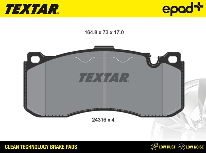 Textar 2431601CP - Kit pastiglie freno, Freno a disco www.autoricambit.com