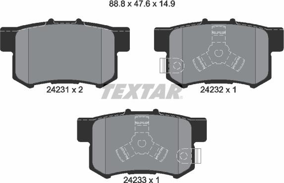 Textar 2423101 - Kit pastiglie freno, Freno a disco www.autoricambit.com