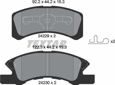 Textar 2422901 - Kit pastiglie freno, Freno a disco www.autoricambit.com