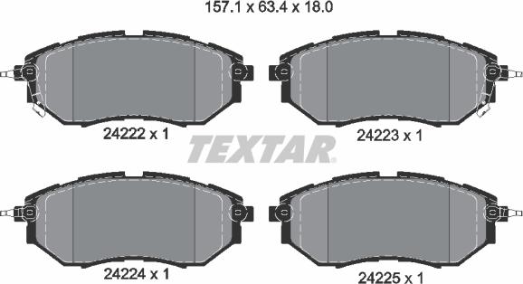 Textar 2422201 - Kit pastiglie freno, Freno a disco www.autoricambit.com