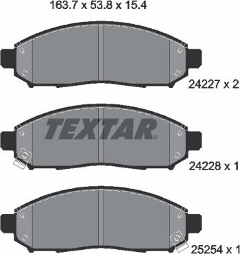 Textar 2422704 - Kit pastiglie freno, Freno a disco www.autoricambit.com