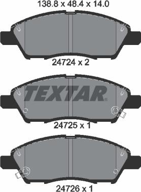 Textar 2472401 - Kit pastiglie freno, Freno a disco www.autoricambit.com