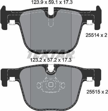 Textar 2551401 - Kit pastiglie freno, Freno a disco www.autoricambit.com