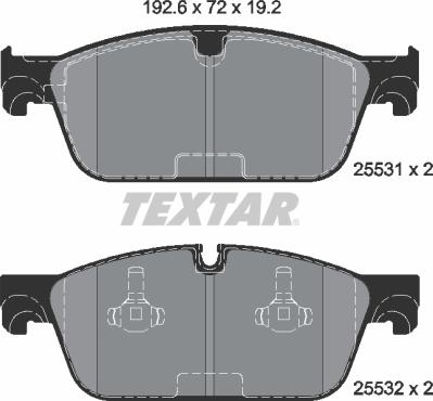 Textar 2553101 - Kit pastiglie freno, Freno a disco www.autoricambit.com