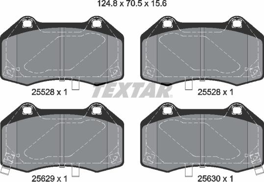 Textar 2552801 - Kit pastiglie freno, Freno a disco www.autoricambit.com