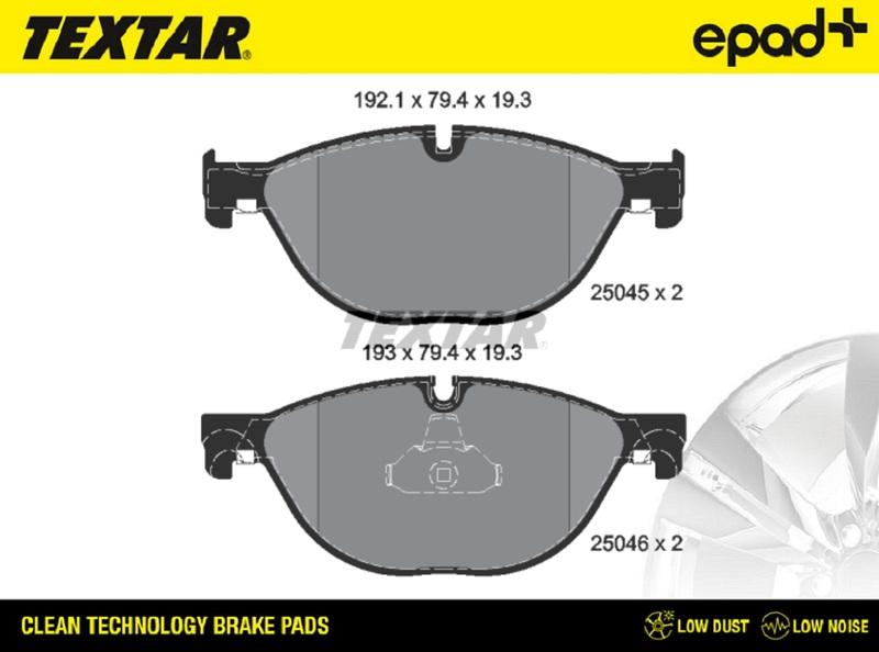 Textar 2504501CP - Kit pastiglie freno, Freno a disco www.autoricambit.com