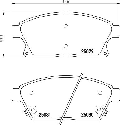 Textar 2507901 - Kit pastiglie freno, Freno a disco www.autoricambit.com