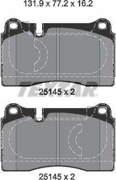 Textar 2514501 - Kit pastiglie freno, Freno a disco www.autoricambit.com