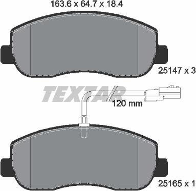 Textar 2514701 - Kit pastiglie freno, Freno a disco www.autoricambit.com