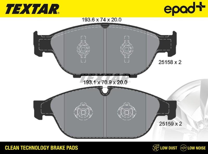 Textar 2515802CP - Kit pastiglie freno, Freno a disco www.autoricambit.com